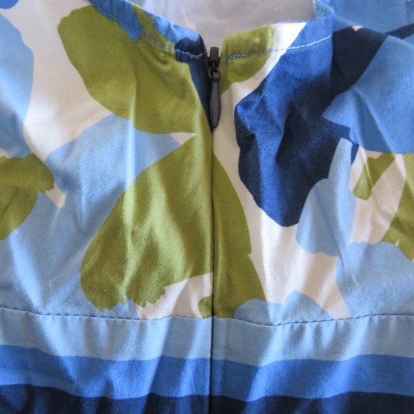 Croft & Barrow Sleeveless Dress | Blue Floral - Picture 7 of 11